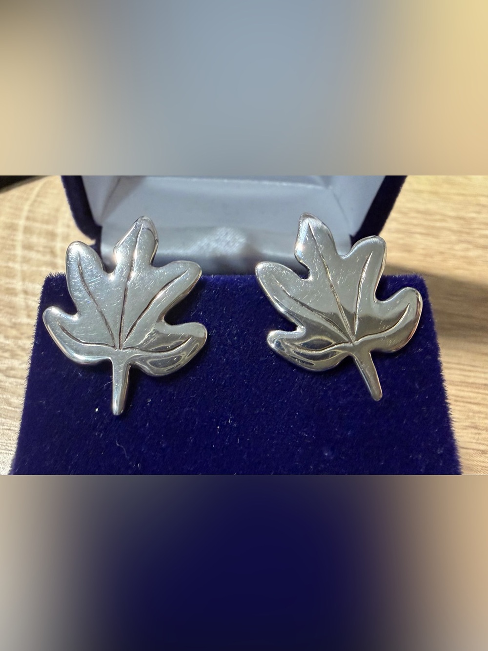 Silver Leaf Stud Earrings - Classic Women's Jewelry .925